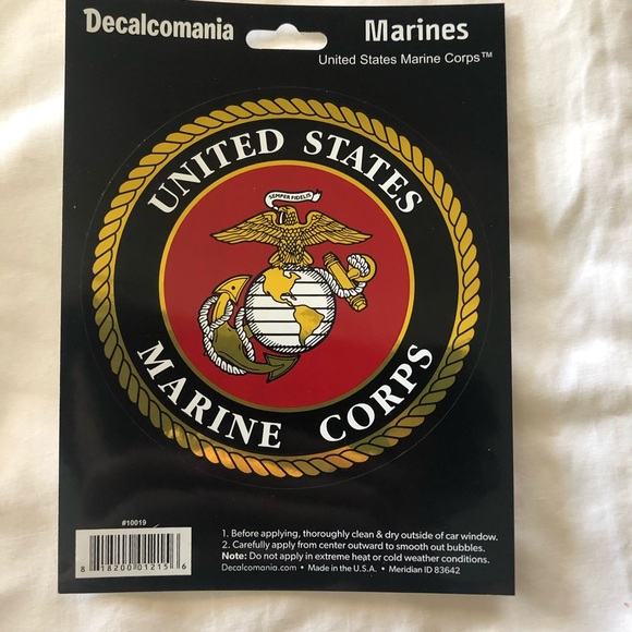 NWOt DECALCOMANIA US MARINES CAR DECAL - Picture 1 of 2